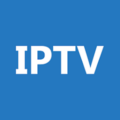 iptv pro Blue square icon with white “IPTV” text centered.
