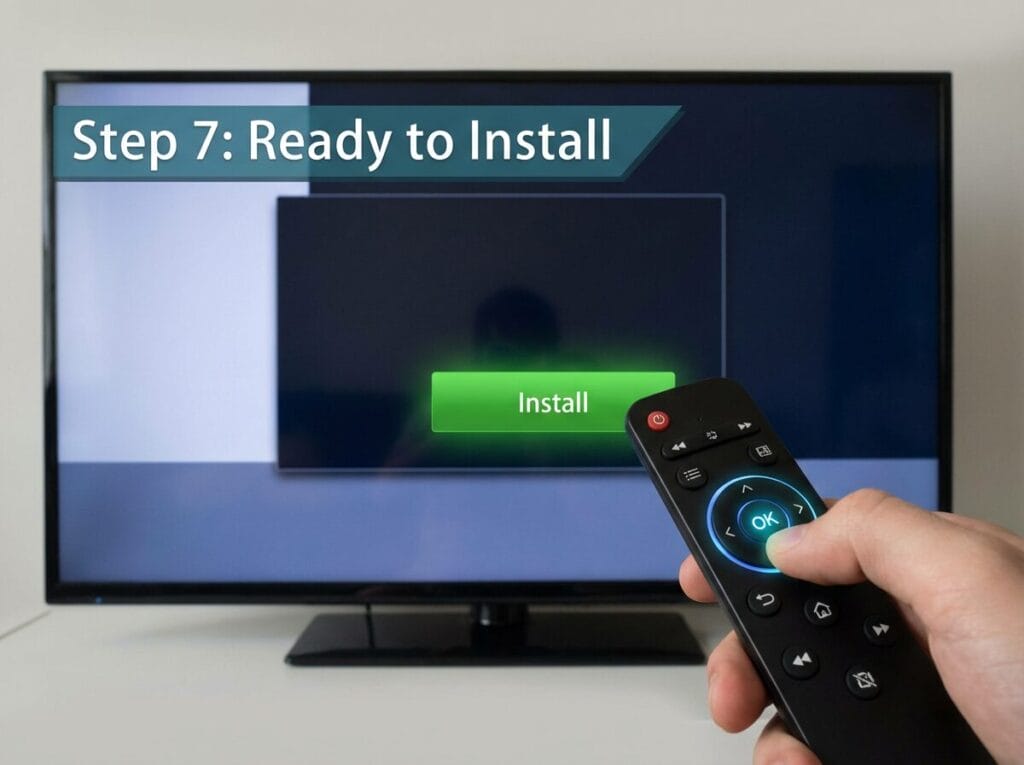 Install button for the downloaded app