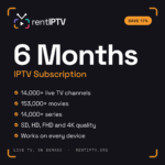 rentIPTV 6 Months IPTV subscription: 14,000+ live channels, 153,000+ movies, 14,000+ series
